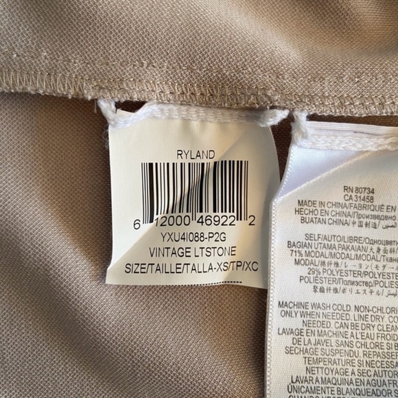 BCBGMaxazria Ryland Draped Front Vest in Taupe size XS - Picture 5 of 9